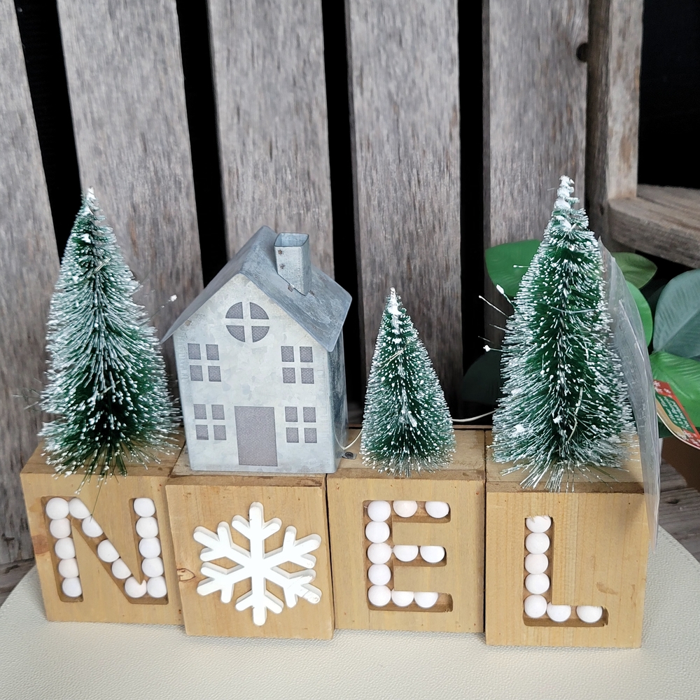 Lighted Noel Holiday Decor with Green Trees - Picture 3 of 9